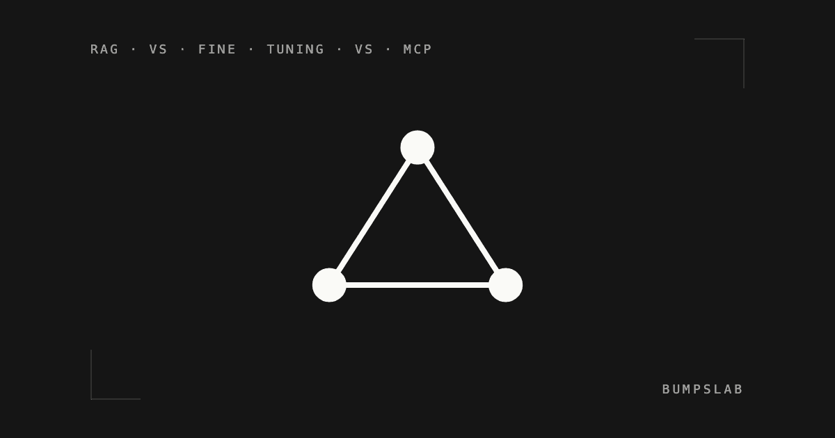 RAG vs fine-tuning vs MCP : lequel choisir pour votre base de connaissances